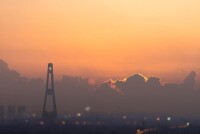 夕陽下的徐浦大橋
