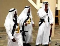 沙烏地阿拉伯儀仗禮兵佩帶阿拉伯腰刀