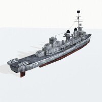 弗萊徹級驅逐艦3D模型