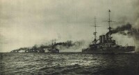 德國戰列艦不倫瑞克號為首的德國公海艦隊