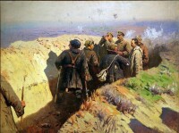 俄羅斯畫家關於察里津戰役的油畫