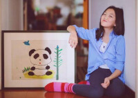 作品“熊貓與小鳥”拍賣了百萬
