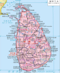 斯里蘭卡地圖