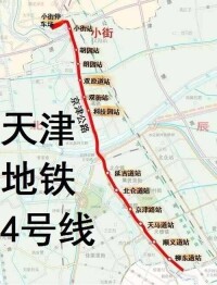 地鐵4號線北辰段線路圖（正在規劃中）