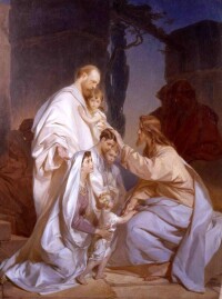 油畫《上帝保佑沙皇》：亞歷山大三世和家人遇見基督