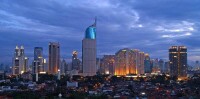 雅加達[印度尼西亞的首都]夜景 