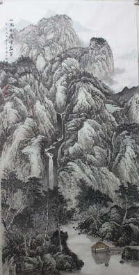 國畫家李彬山水畫作品