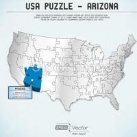 亞利桑那州在美國地圖上的位置