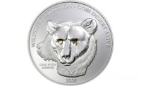 2006年蒙古戈壁熊精製水晶紀念銀幣