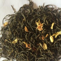 茉莉花茶[茶葉吸收茉莉花香而製成的茶葉]