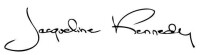 傑奎琳·肯尼迪的親筆簽名