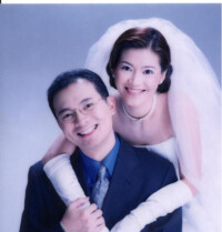 于正昌（左）與老婆楊凱凱