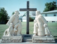 美國堪薩斯州的伏爾加德意志人移民紀念雕塑