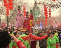 太原廟會背棍表演