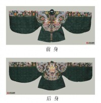 綠織金妝花立領夾衣【仿製品】