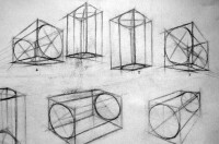 素描基本幾何體透視理論圖