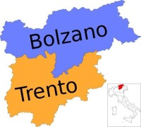 特倫蒂諾-上阿迪傑大區行政區劃圖