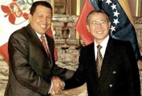 藤森和委內瑞拉總統烏戈·查韋斯