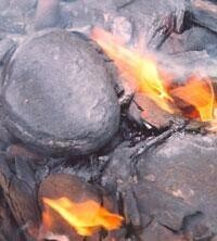 燃燒的油頁岩