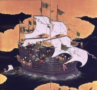 長崎的葡萄牙卡瑞克帆船，十七世紀