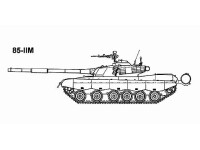 中國85-ⅡM式主戰坦克側視線圖