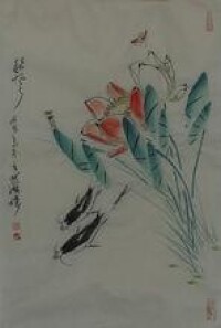 李小白寫意荷花作品