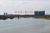 耒水河口新建的大橋