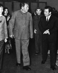 毛澤東、林彪（右2）會見西哈努克（右）