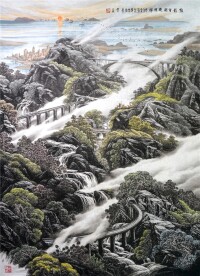 百年穿越系列組畫-盤龍穿越迎朝暉 2021年 200×146cm