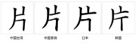 字形對比