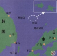 韓國獨島衛星地圖