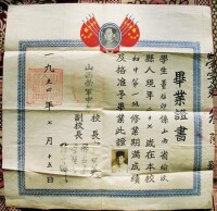 1954年的畢業證