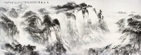 大岳涌雲，239×600cm,許欽松，2016年