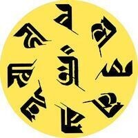 蘭札體梵文字母：准提咒