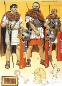 從2世紀開始 駐紮在各地的羅馬軍隊在裝備上開始呈現多樣化