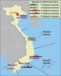越南四大海軍基地示意圖