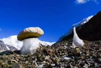托木爾冰川冰蘑菇