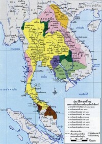 19-20世紀泰國領土喪失示意圖（泰方觀點）