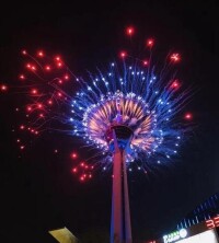 成都首屆高空電子煙花秀