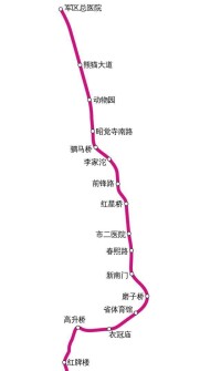 成都地鐵3號線一期工程線路圖
