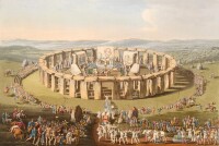 1815年繪製的一幅有關德魯伊教團在巨石陣舉行祭祀的想象圖2