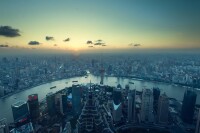 自環球金融中心俯瞰上海