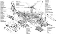 卡-50武裝直升機剖視圖