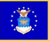 美國空軍軍旗（室內 / 檢閱）
