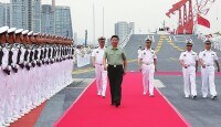 習近平檢閱中國海軍