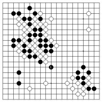 一子解雙征戰例(黑:李昌鎬;白:崔明勛)