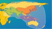 圖1 亞洲五號衛星C波段波束覆蓋