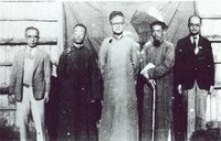左起:朱自清、羅庸、羅常培、聞一多、王力