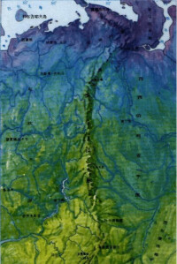 烏拉爾山脈的地形圖