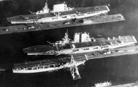美國海軍最初的三艘航母蘭利號、列剋星敦號和薩拉托加號